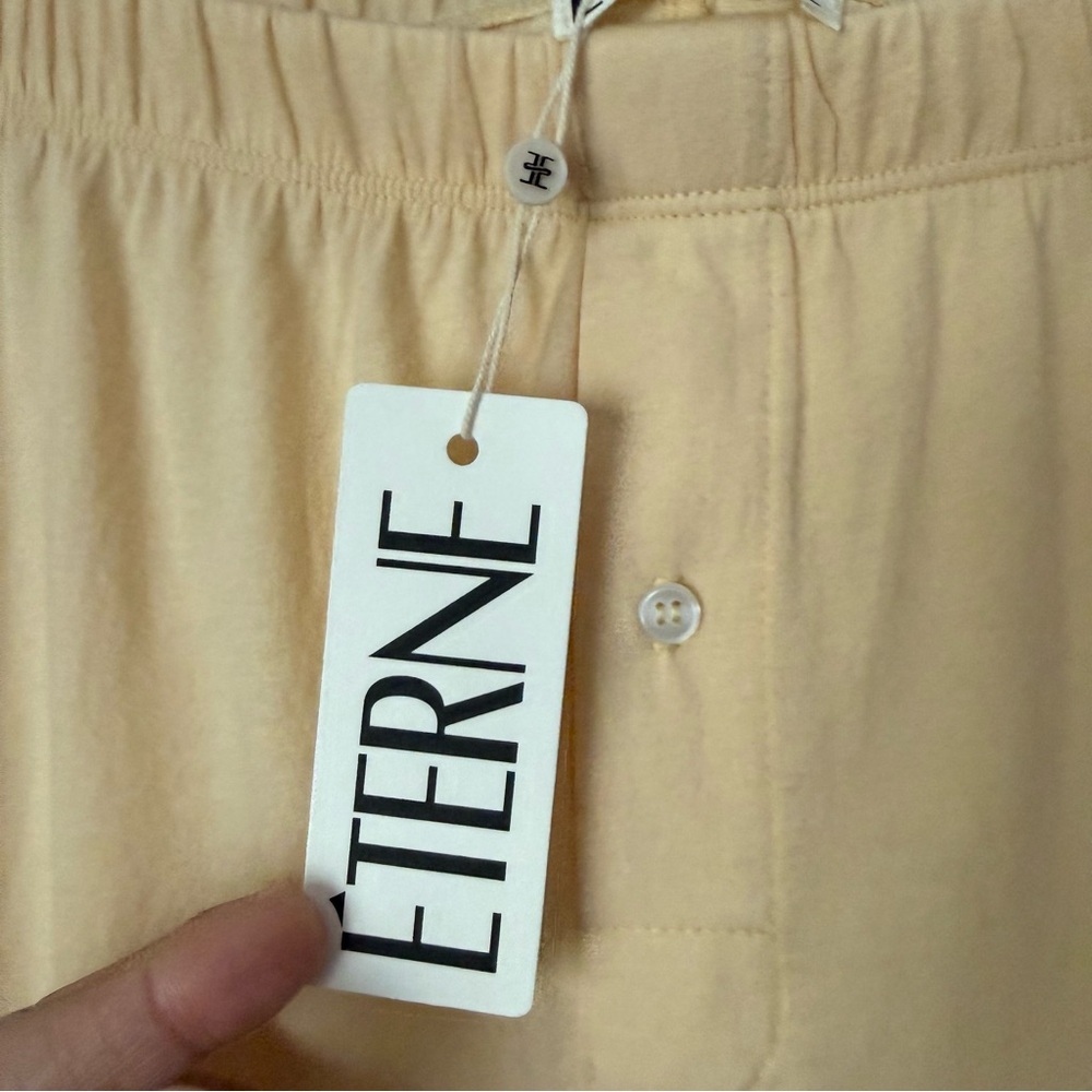 NWT ETERNE cream sleep pajama elastic pull on shorts - Picture 4 of 5